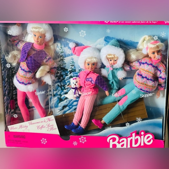 Vintage Winter Holiday Barbie , Kelly, Stacie ,skipper - Picture 5 of 11